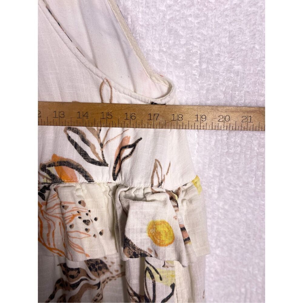 Free People Ivory Combo Floral Ruffle Tiered Halter Anita Maxi Dress Medium - Picture 10 of 10